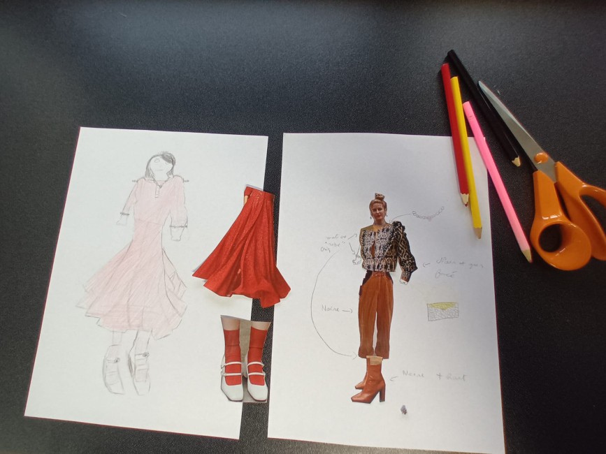 Atelier de création de costumes de scène en collage, 2023 | Limay